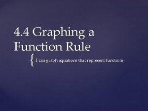 4-4 graphing a function rule