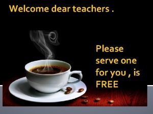 Welcome dear teachers