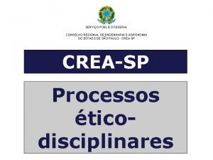 SERVIO PBLICO FEDERAL CONSELHO REGIONAL DE ENGENHARIA E