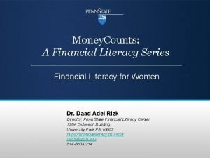 Money Counts A Financial Literacy Series Financial Literacy