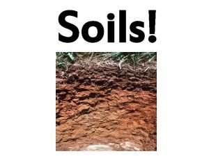 Soils Soil Soil links the rock cycle to