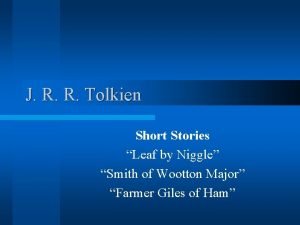 Tolkien short stories