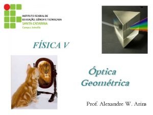 FSICA V ptica Geomtrica Prof Alexandre W Arins