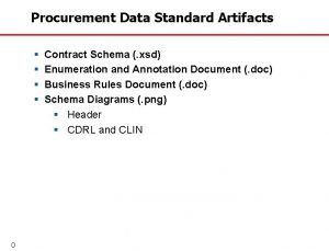 Procurement data standard