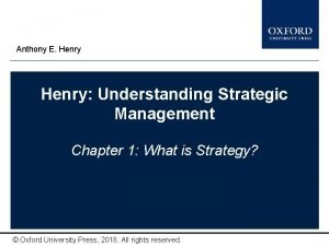 Understanding strategic management anthony henry pdf