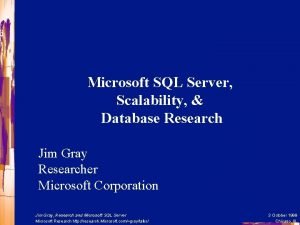 Sql server scalability