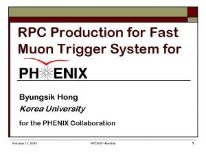 RPC Production for Fast Muon Trigger System for