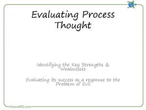 Evaluating Process Thought Identifying the Key Strengths Weaknesses