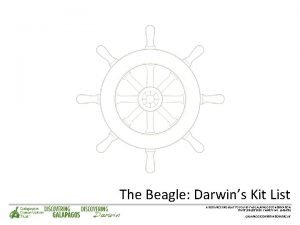 The Beagle Darwins Kit List A RESOURCE BROUGHT