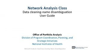 Disambiguation data cleaning