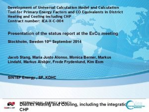 Development of Universal Calculation Model and Calculation Tool