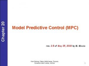 Model predictive control wiki