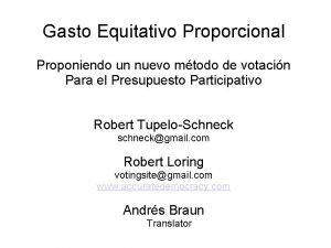 Gasto Equitativo Proporcional Proponiendo un nuevo mtodo de