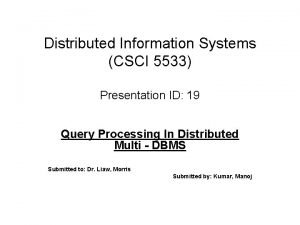 Distributed information system