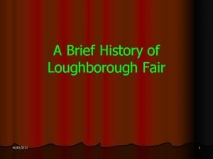 History of loughborough