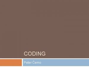 CODING Peter erno Problem Statement Suppose that we