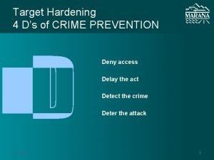 4 d's of crime prevention