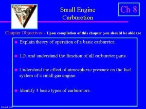 Principle of carburetion