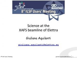 Science at the XAFS beamline of Elettra Giuliana