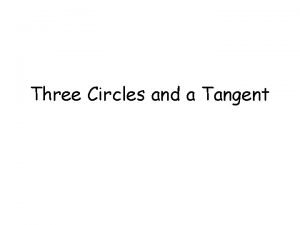 Three Circles and a Tangent Three Circles and