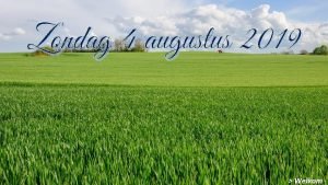 Zondag 4 augustus 2019 Welkom Zingen 92 1