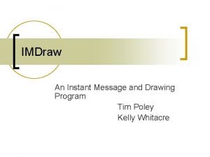 IMDraw An Instant Message and Drawing Program Tim