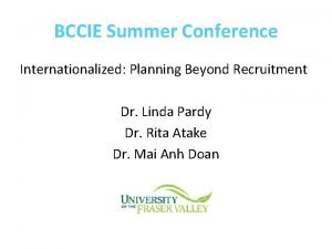 Bccie summer conference
