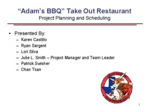 Project charter for restaurant