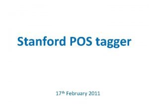 Stanford pos tagger
