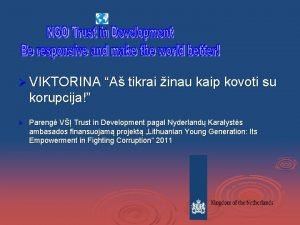 VIKTORINA A tikrai inau kaip kovoti su korupcija