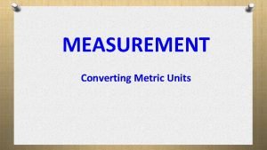Area in metric system