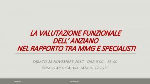 Valutazione funzionale anziano