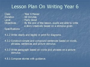 Lesson plan duration