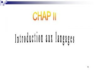 1 1 ALPHABETS ET MOTS n Dfinition 1