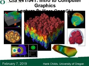 CIS 441541 Intro to Computer Graphics Lecture 9