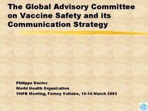 Global vaccine safety network