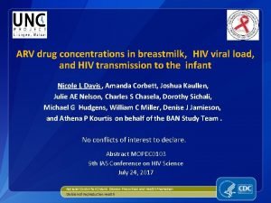 ARV drug concentrations in breastmilk HIV viral load