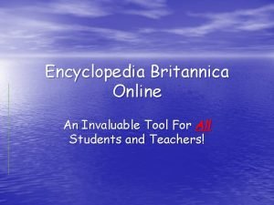 Encyclopedia britanica online