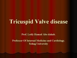 Tricuspid Valve disease Prof Lotfy Hamed Abo dahab