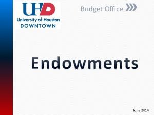 Budget Office June 2014 Participants Understanding Of Endowment