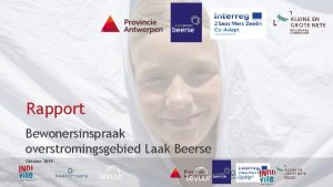 Rapport Bewonersinspraak overstromingsgebied Laak Beerse Oktober 2019 BESCHRIJVING