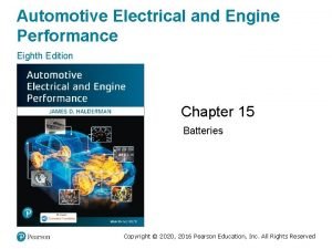 Automotive Electrical and Engine Performance Eighth Edition Chapter
