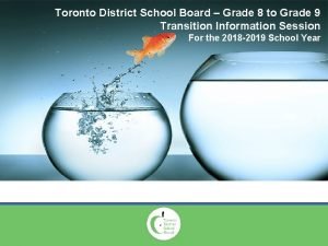 Toronto District School Board Grade 8 to Grade