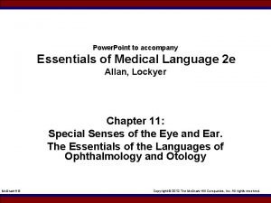 Power Point to accompany Essentials of Medical Language