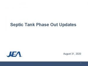 Jea septic tank phase out