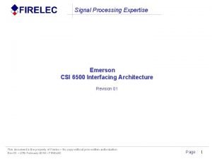 Emerson csi 6500