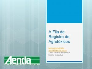 A Fila de Registro de Agrotxicos www aenda