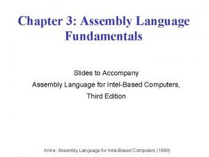 Sub assembly language