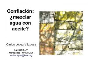 Conflacin mezclar agua con aceite Carlos LpezVzquez Latin