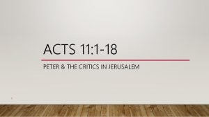 Acts 11 1-18